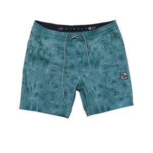 Vissla Mens 36 Blue Drawstring Floral Board Shorts Upcycle Coconut Quick Dry